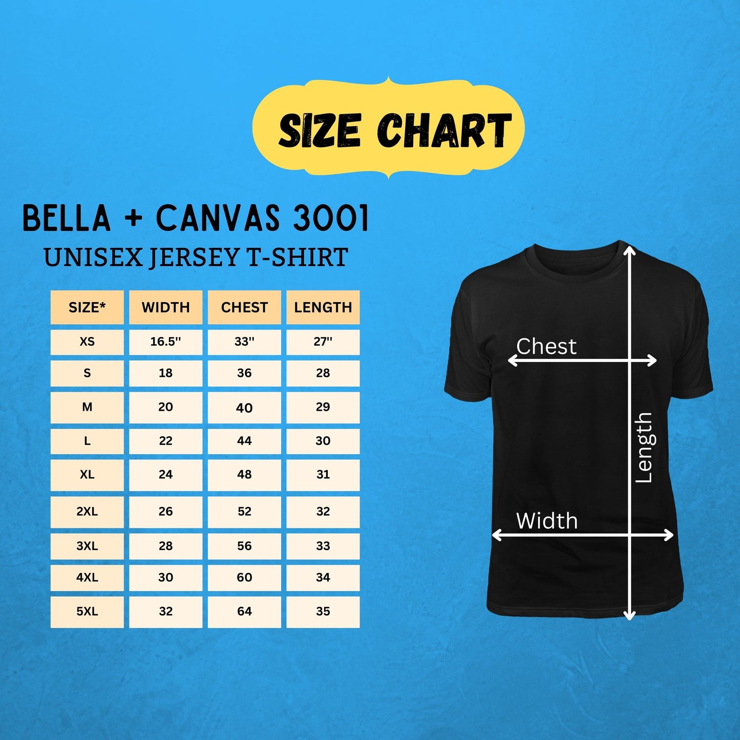  Size Chart for Capricorn Shirt