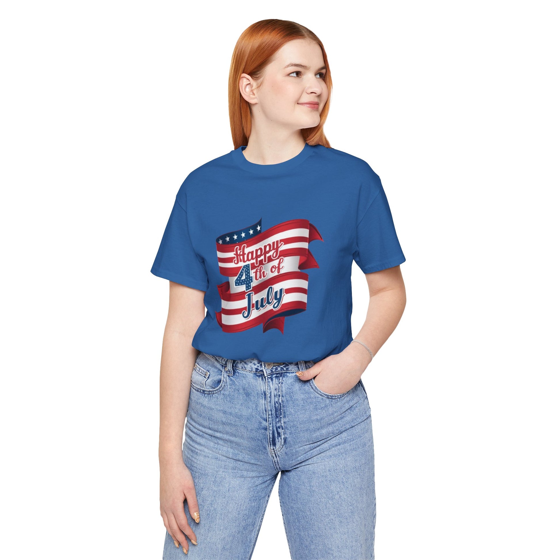 Happy 4th of July Columbia Blue T-Shirt