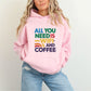 All You Need is Wifi and Coffee Light Pink Hoodie