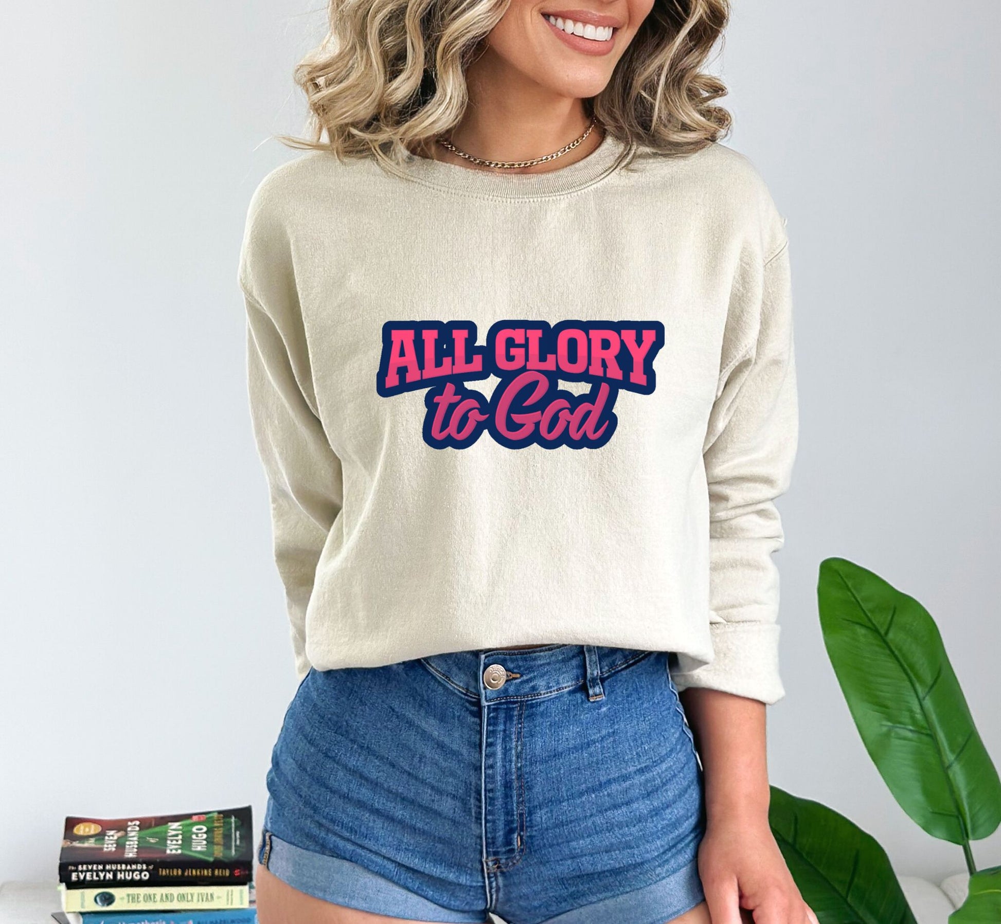 All Glory to God Sand Sweatshirt