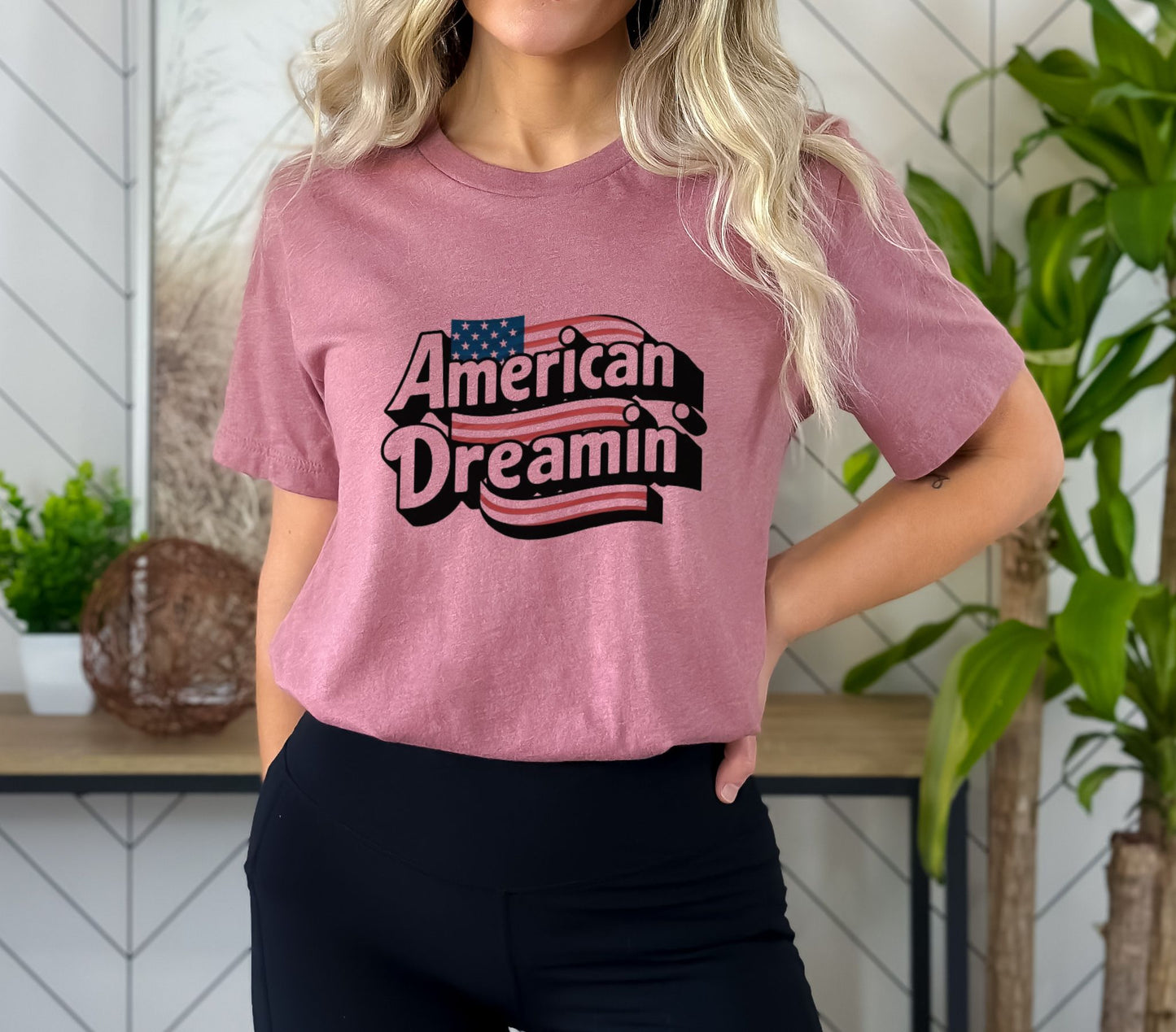 American Dreamin Heather Mauve T-Shirt