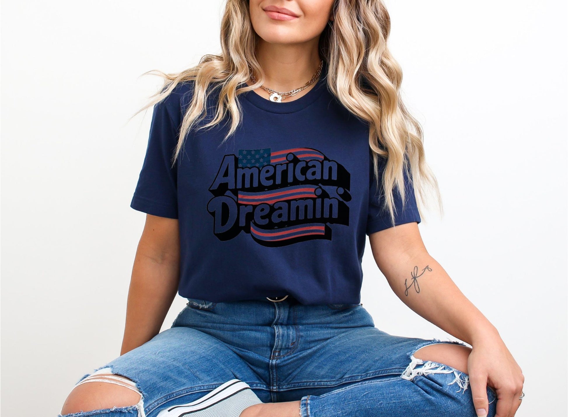 American Dreamin Navy T-Shirt