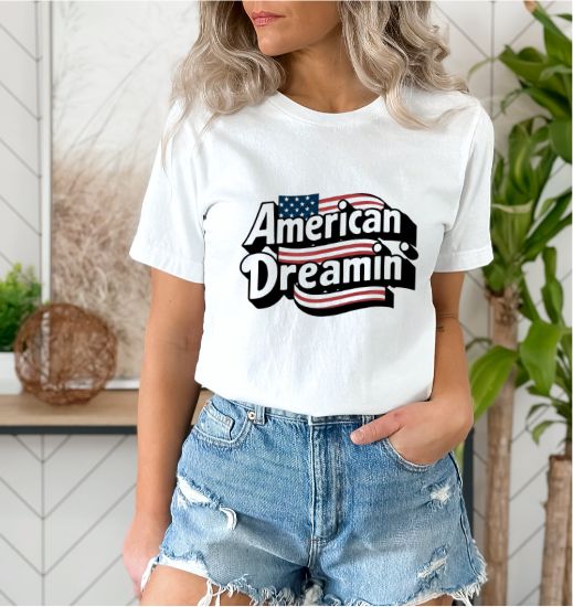 American Dreamin White T-Shirt