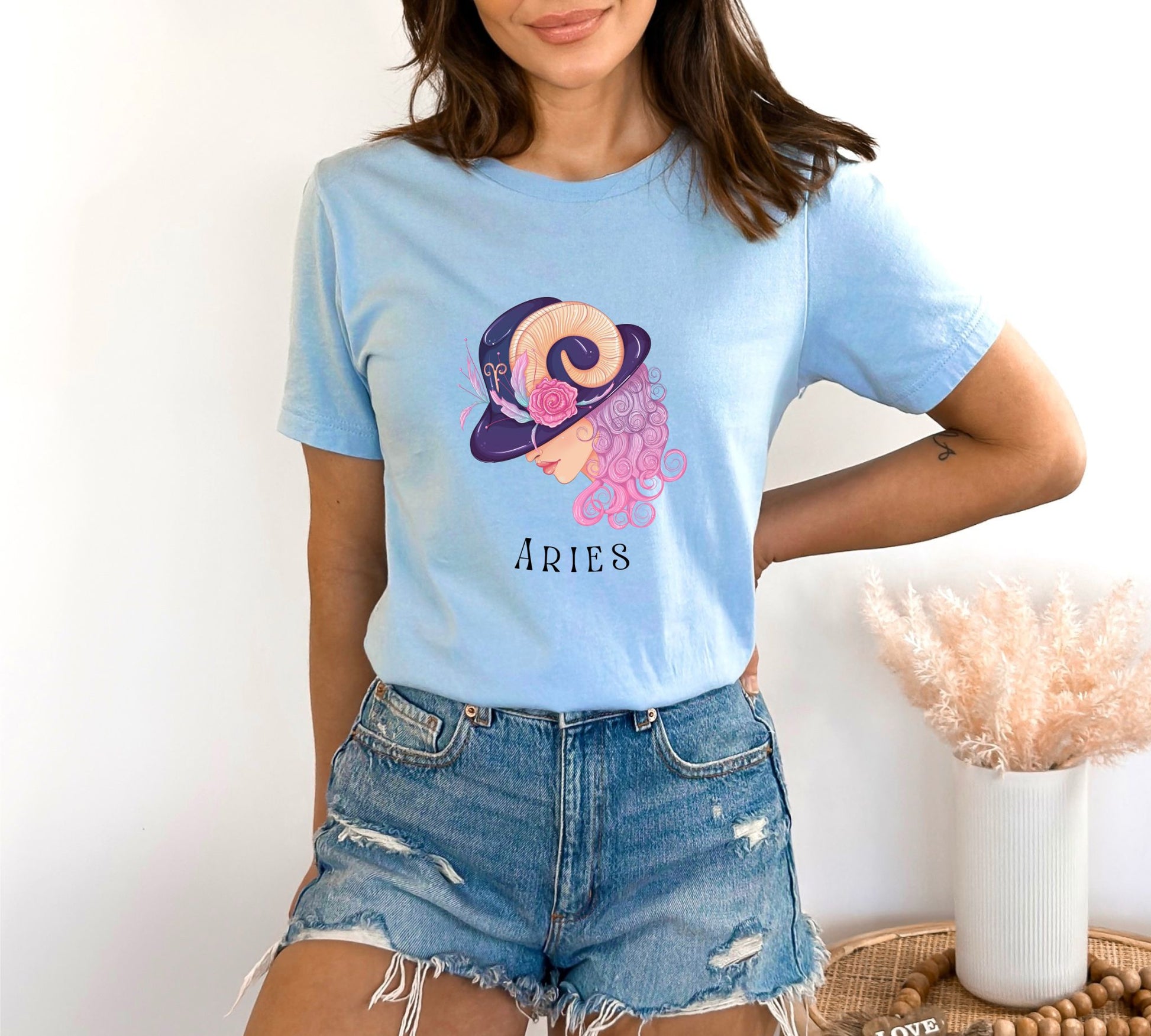 Aries Light Blue T-Shirt