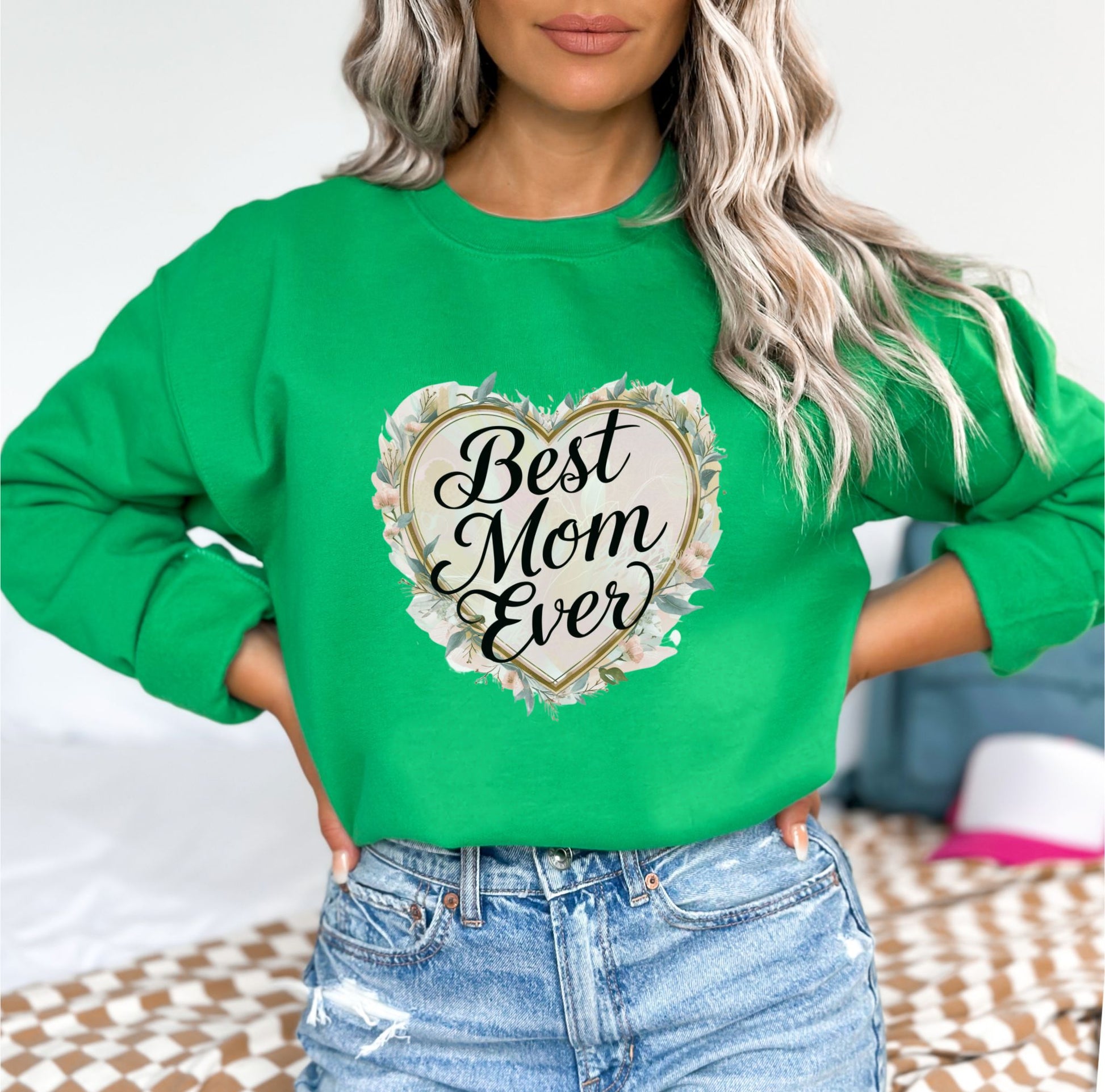 Best Mom Ever Irish Green Sweatshirt