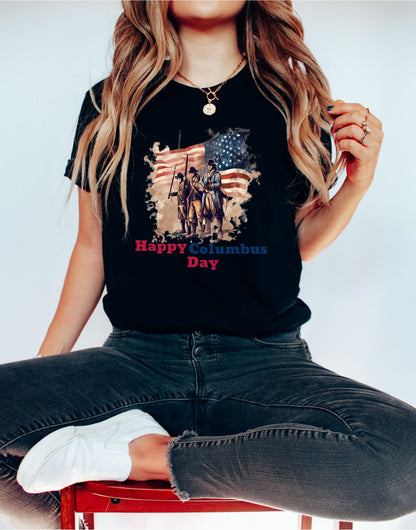 Black Happy Columbus Day Shirt