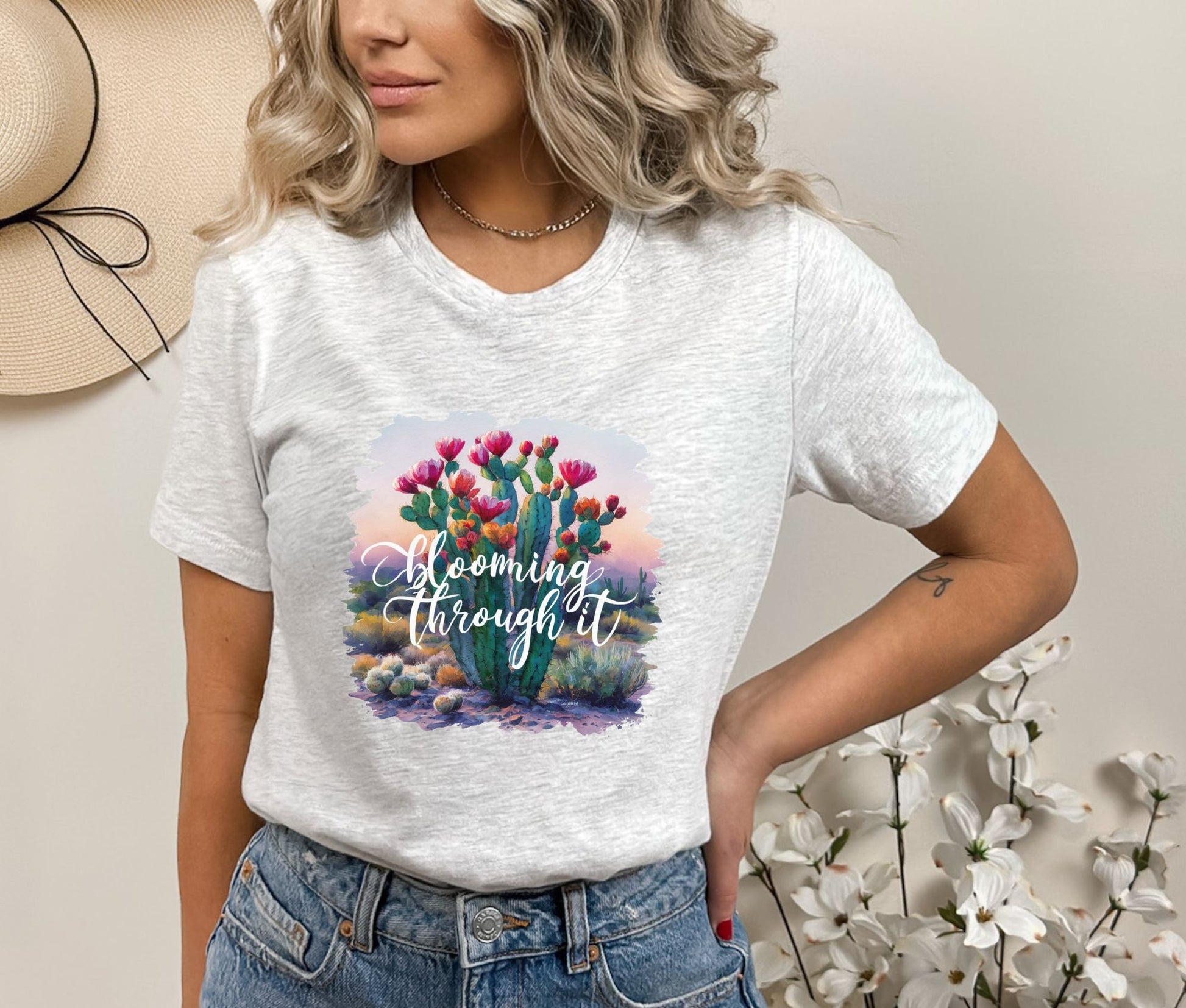 Blooming Through It Ash T-Shirt