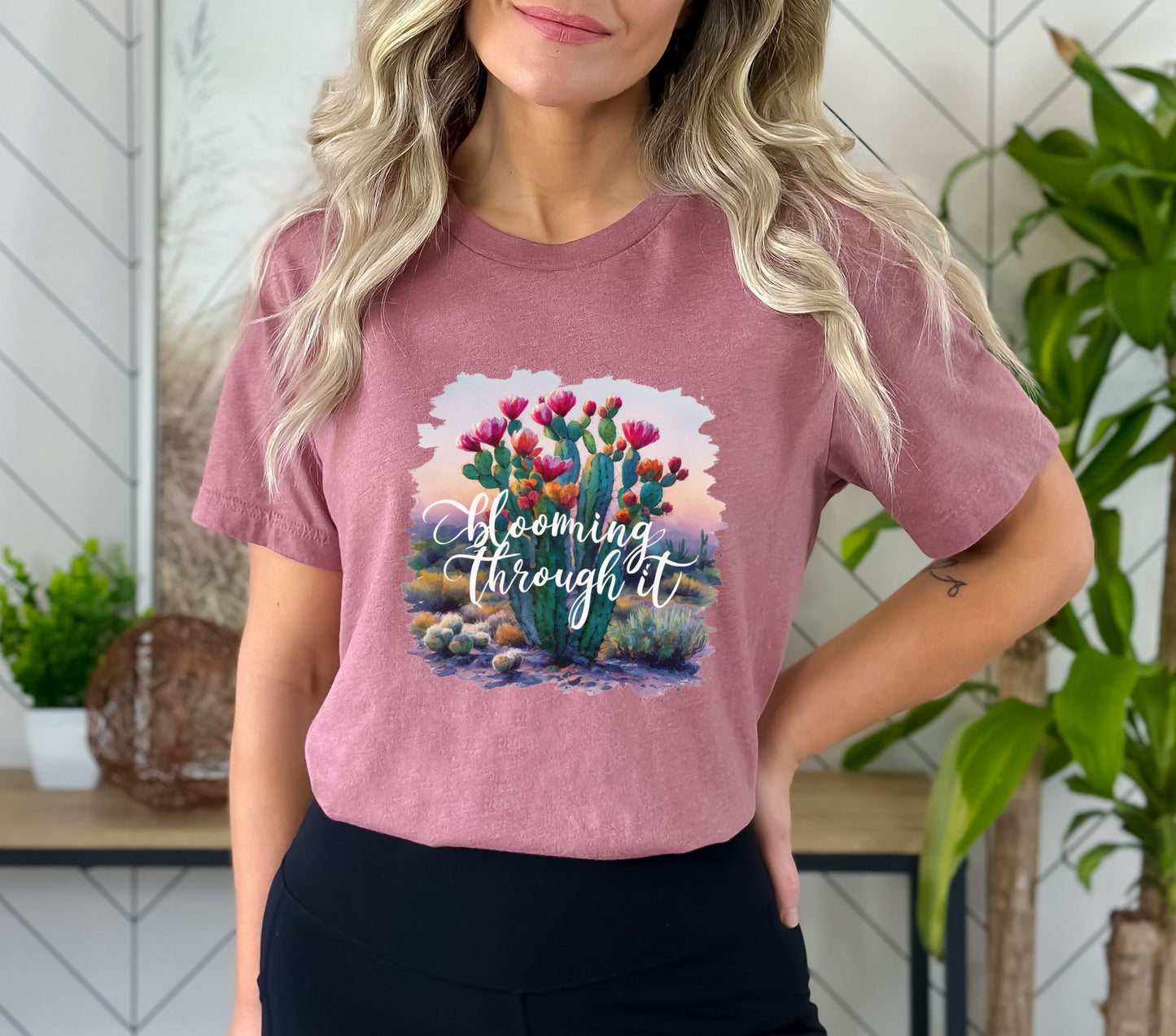 Blooming Through It Heather Mauve T-Shirt