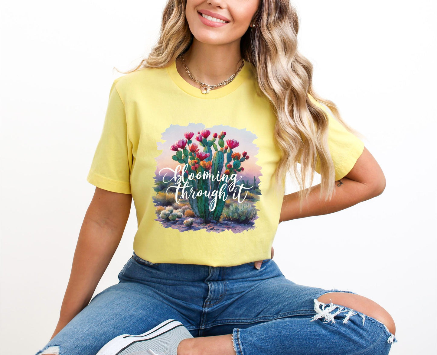 Blooming Through It Yellow T-Shirt