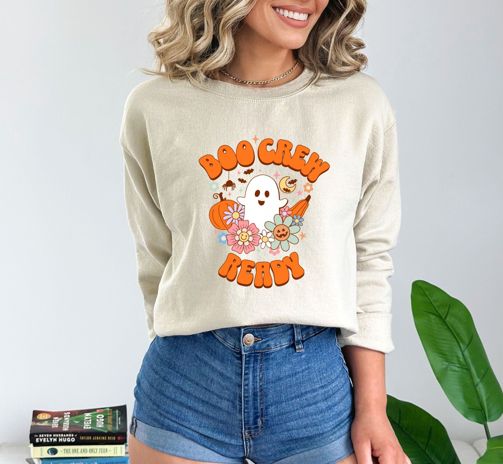 Boo Crew Ready Halloween Sand Sweatshirt