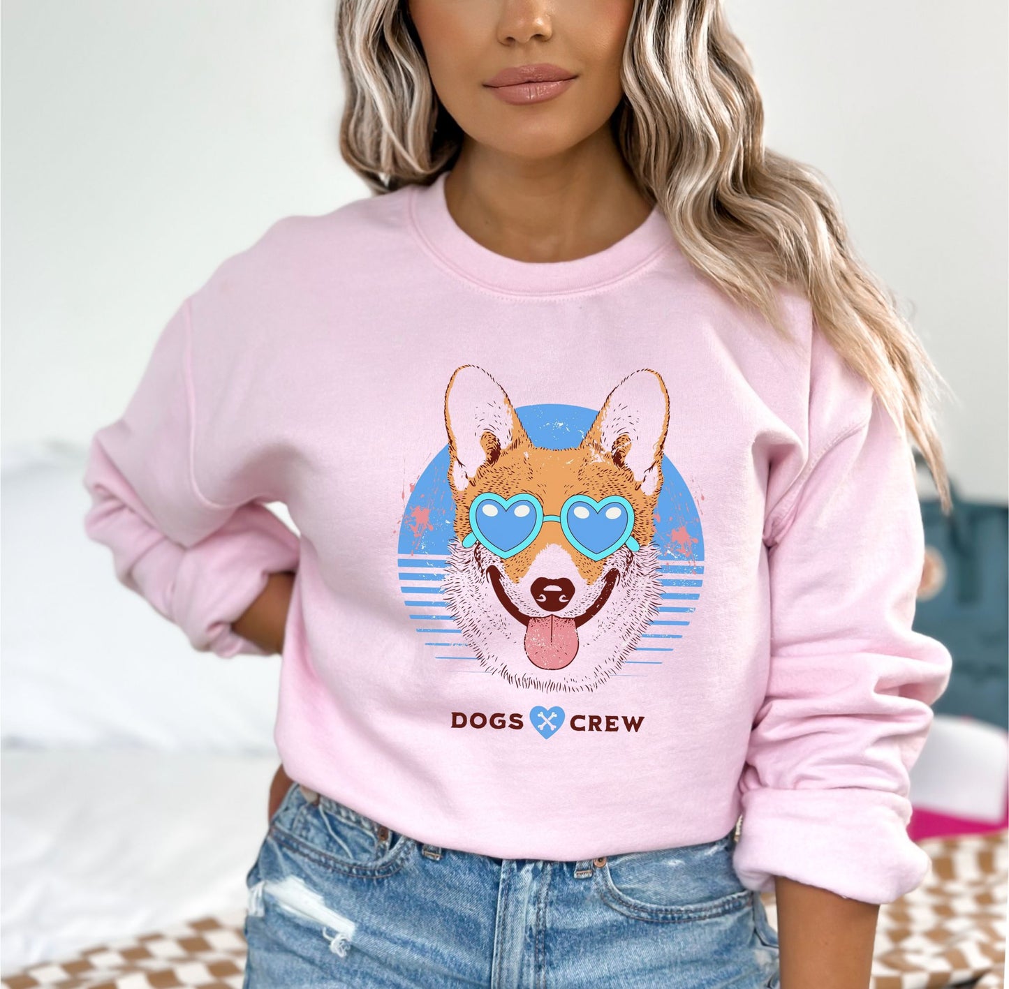 Dogs Crew Light Pink Sweatshirt