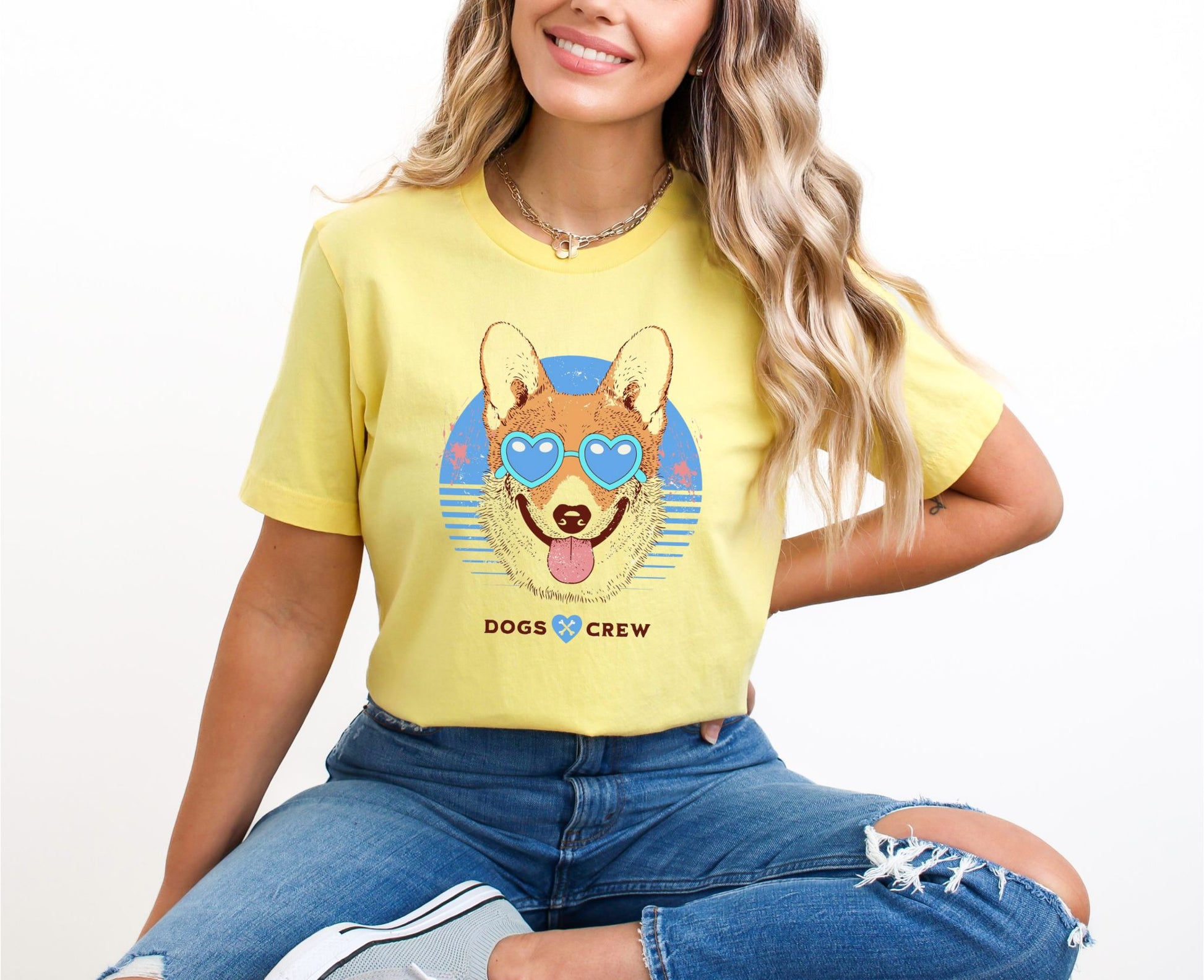 Dogs Crew Yellow T-Shirt