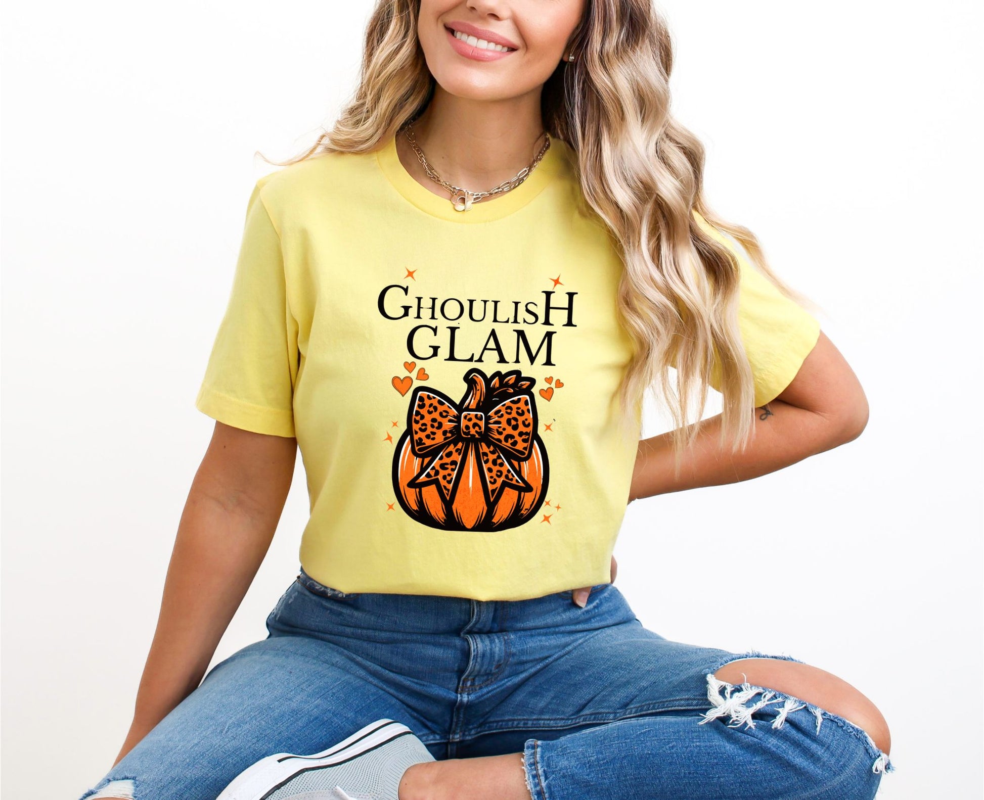 Ghoulish Glam Yellow T-Shirt