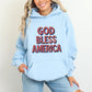 God Bless America Light Blue Hoodie