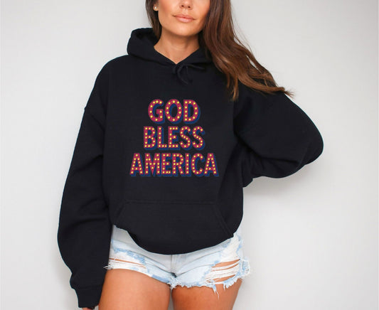 God Bless America Black Hoodie