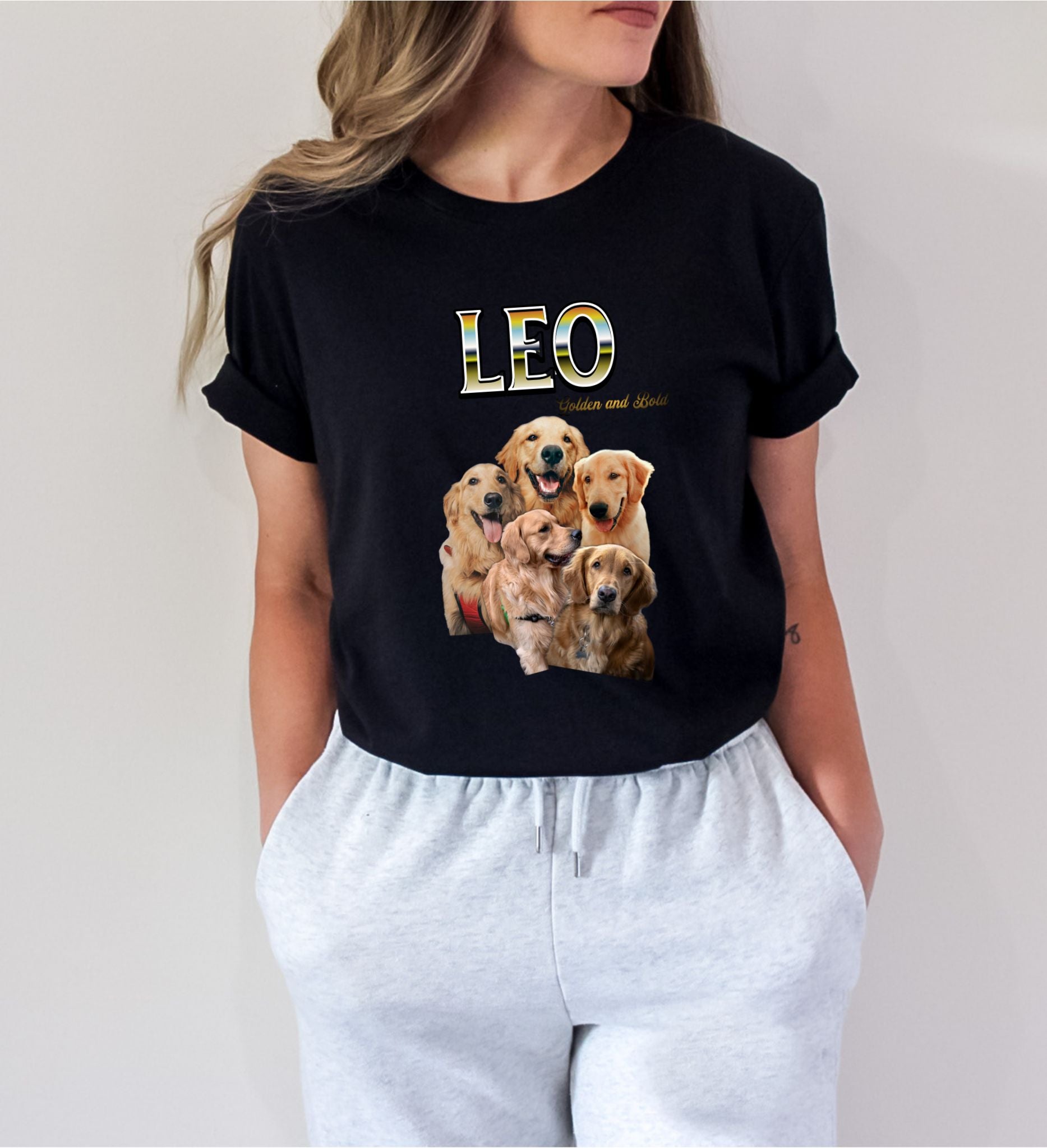 Golden and Bold Black T-Shirt