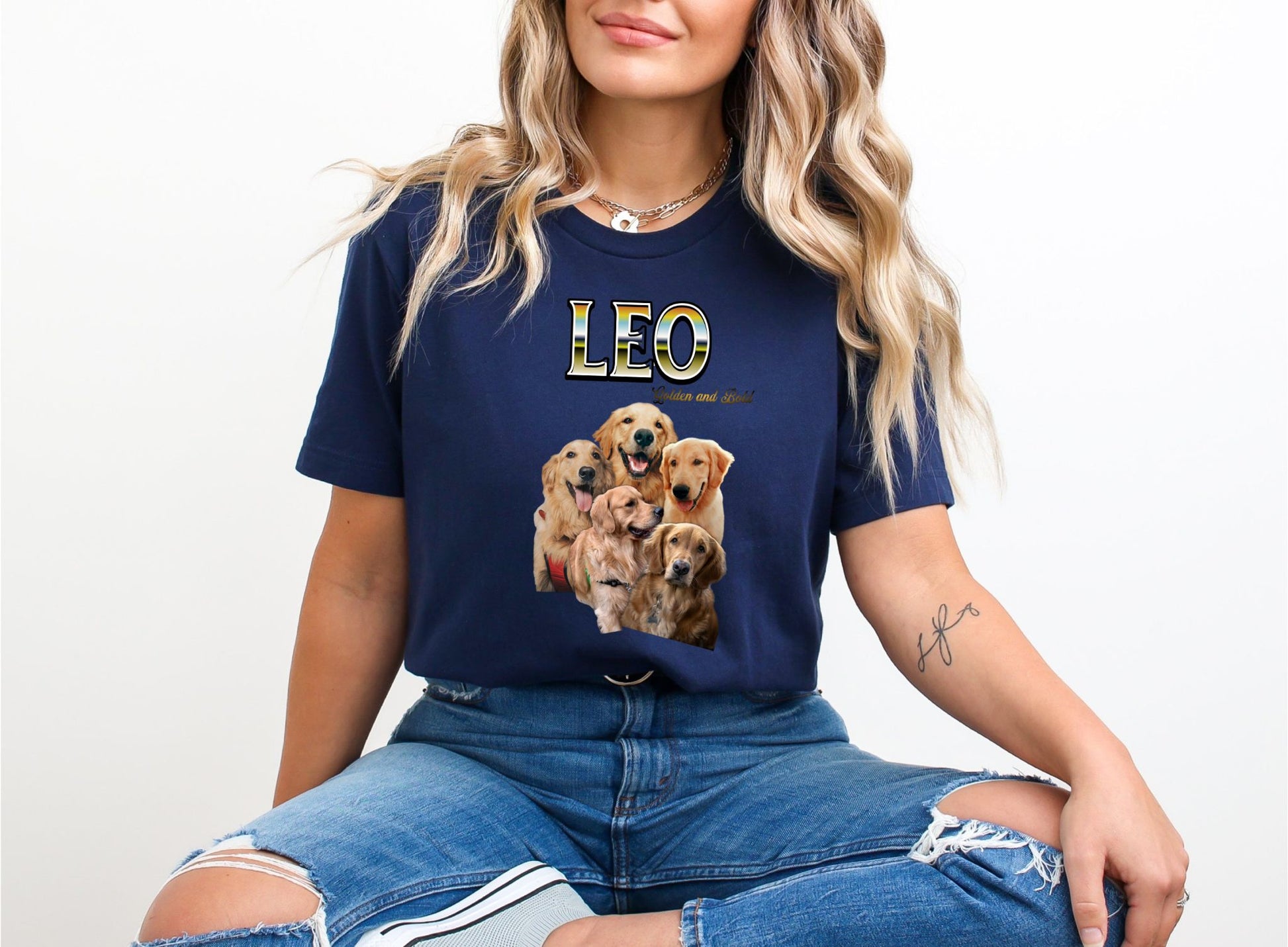 Golden and Bold Navy T-Shirt