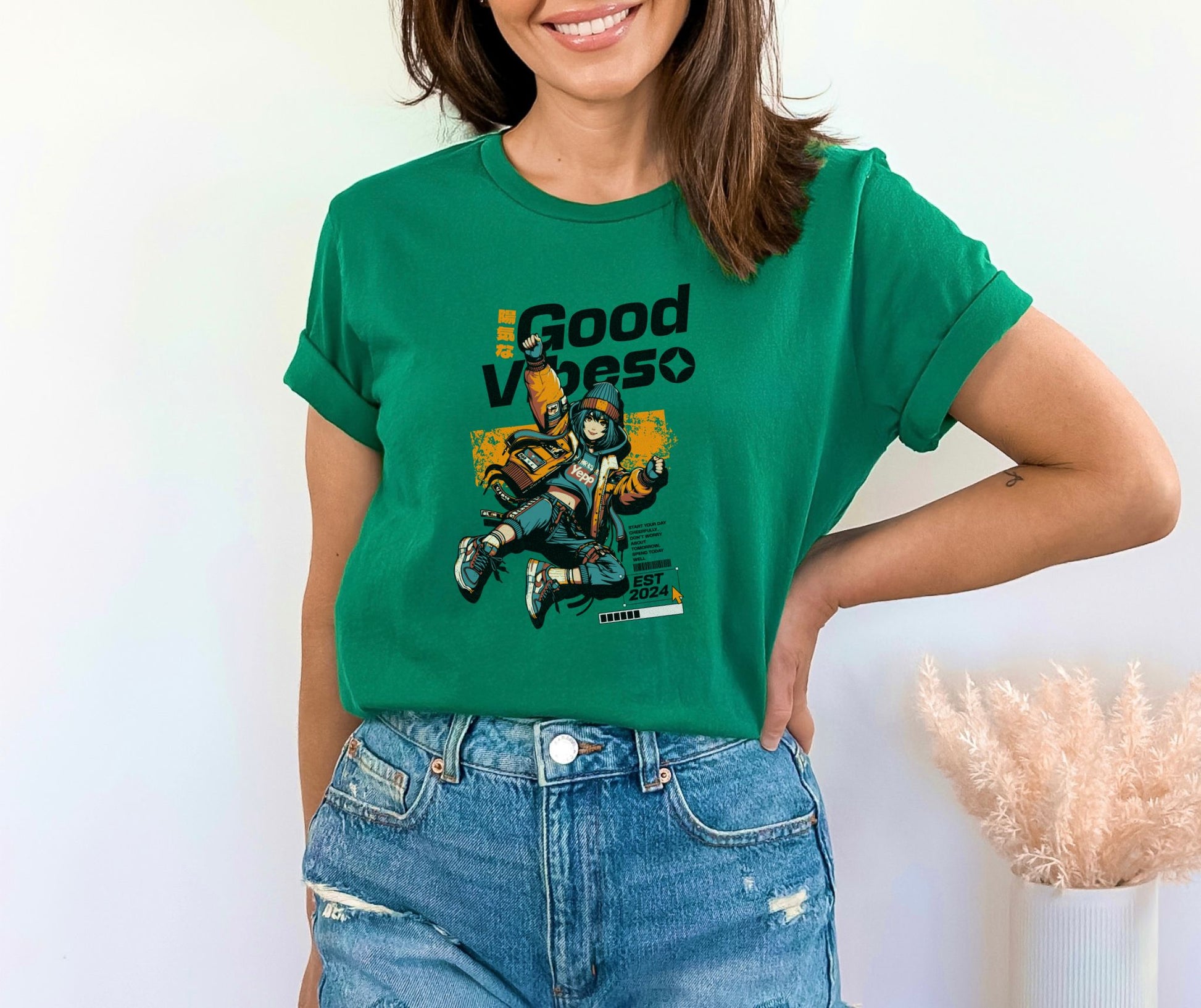 Good Vibes Heather Kelly T-Shirt