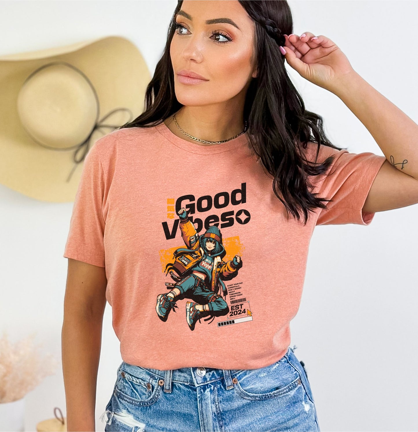 Good Vibes Heather Sunset T-Shirt