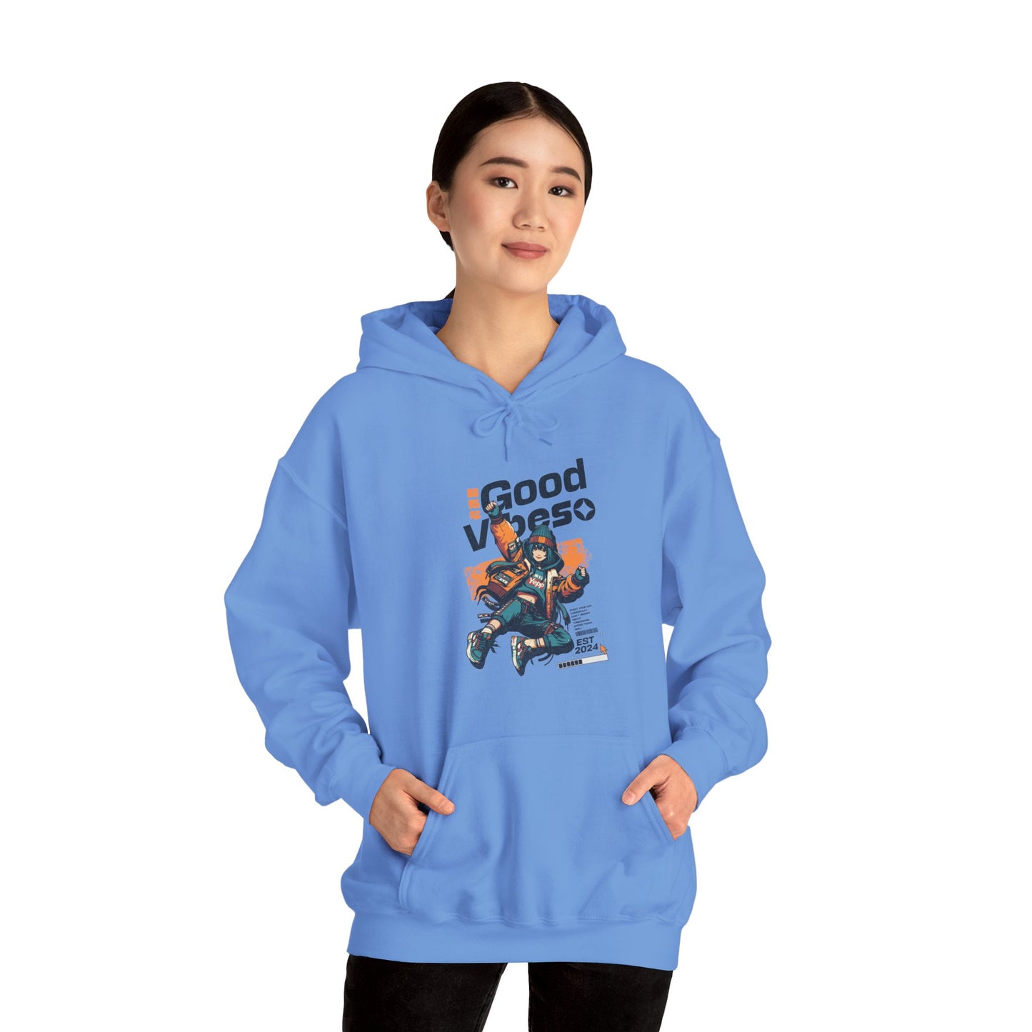 Good Vibes Carolina Blue Hoodie