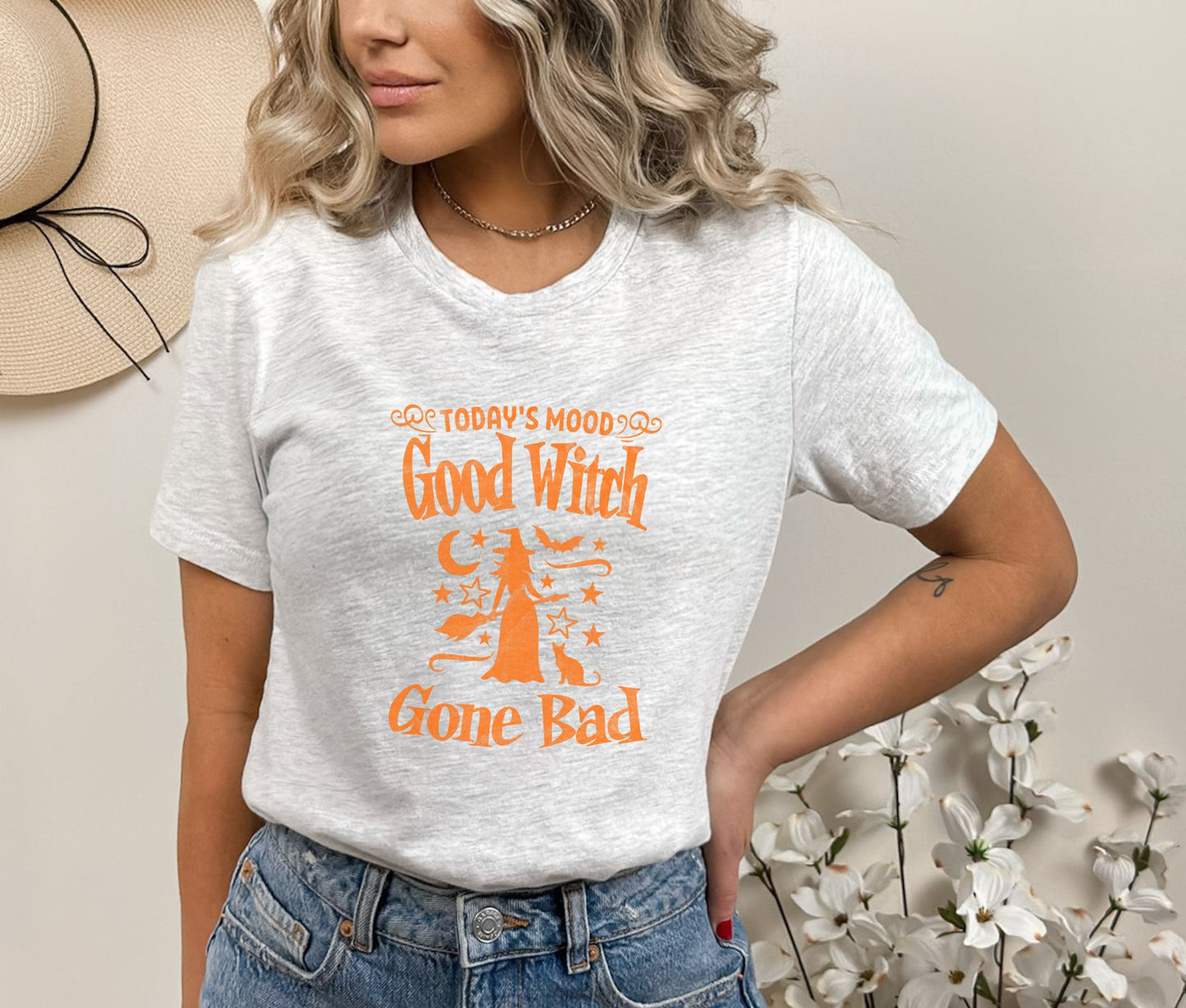 Good Witch Gone Bad Halloween Ash T-Shirt