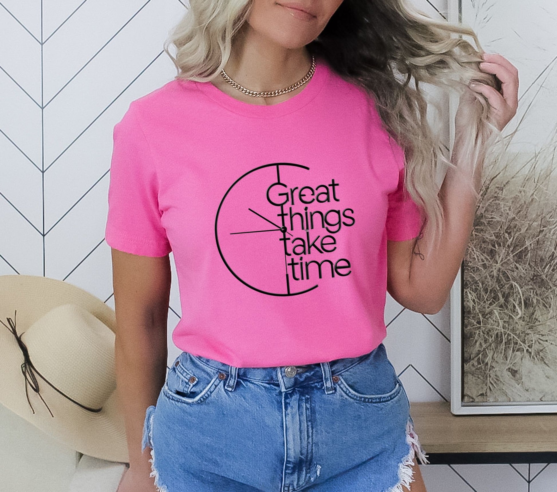 Great Things Take Time Charity Pink T-Shirt