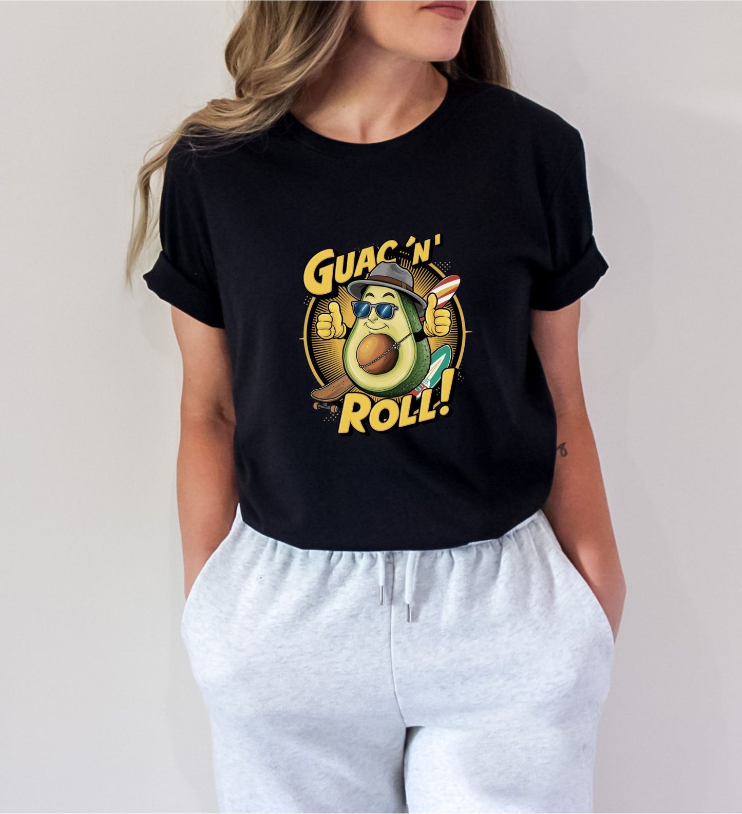 Guac N Roll Black T-Shirt