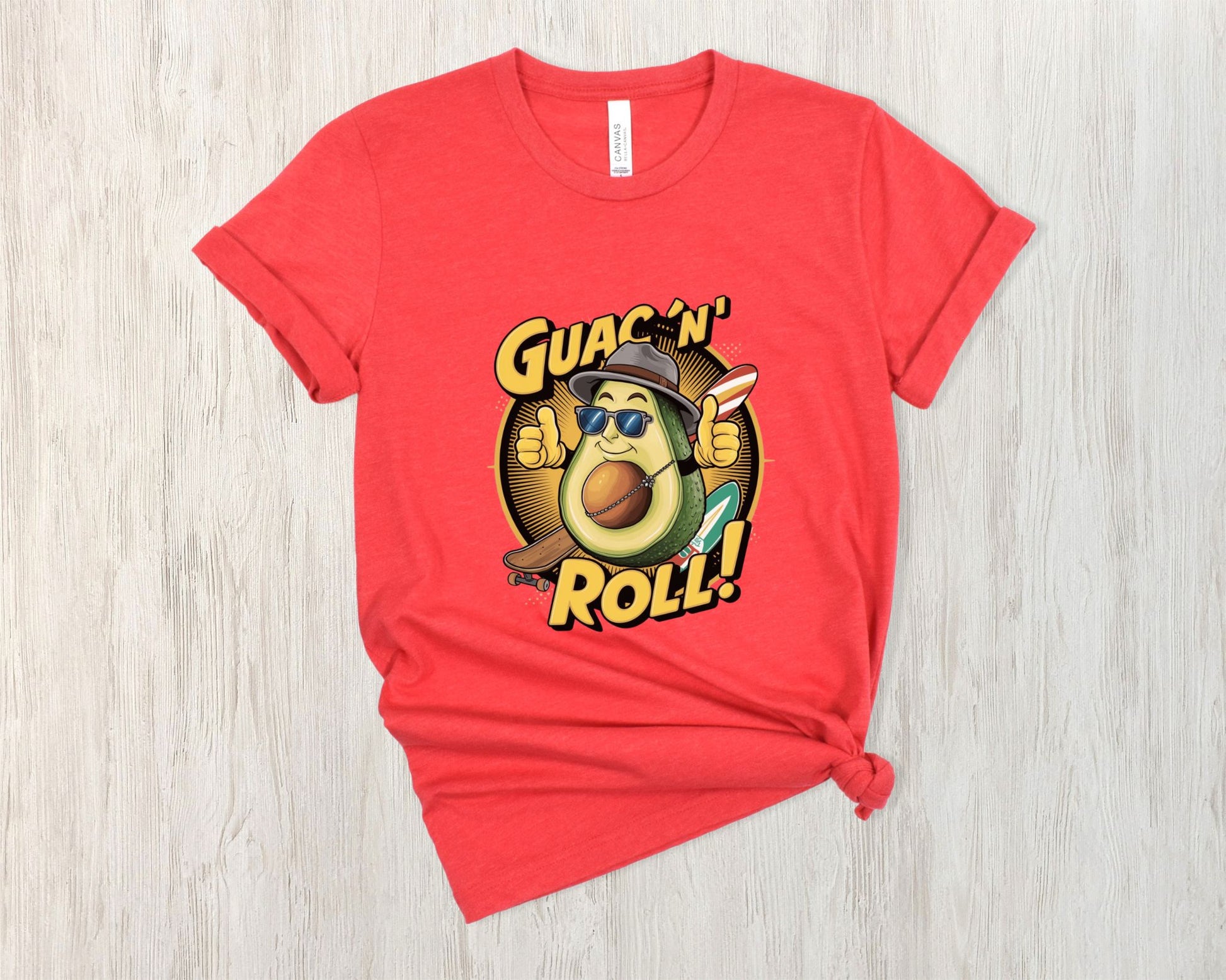 Guac N Roll Heather Red T-Shirt