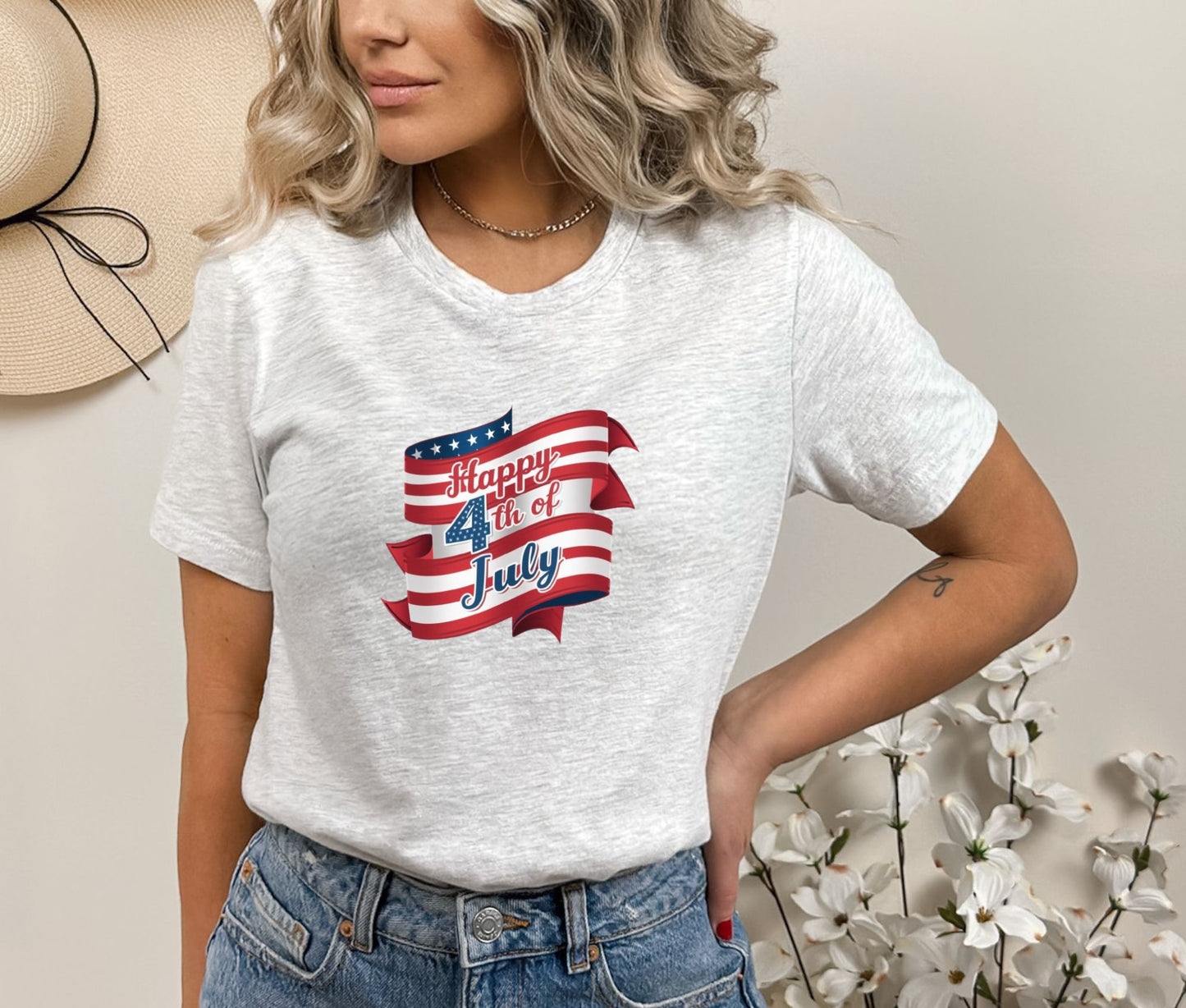 Happy 4th of July Ash T-Shirt