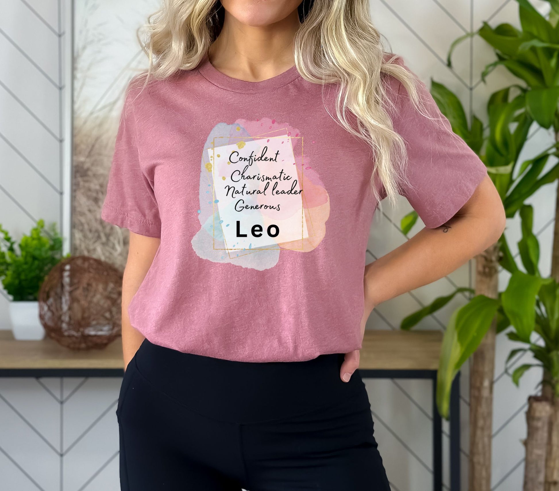 Heather Mauve Leo Shirt