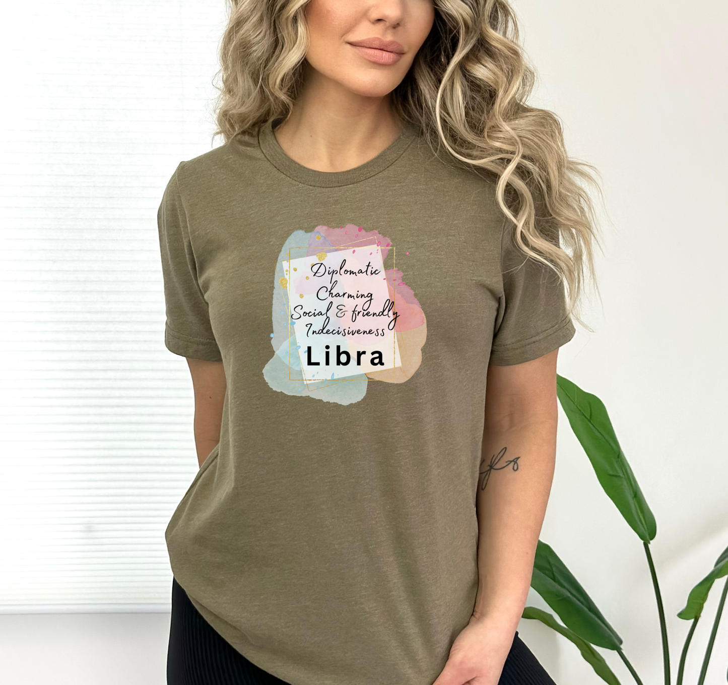 Heather Olive Libra Shirt