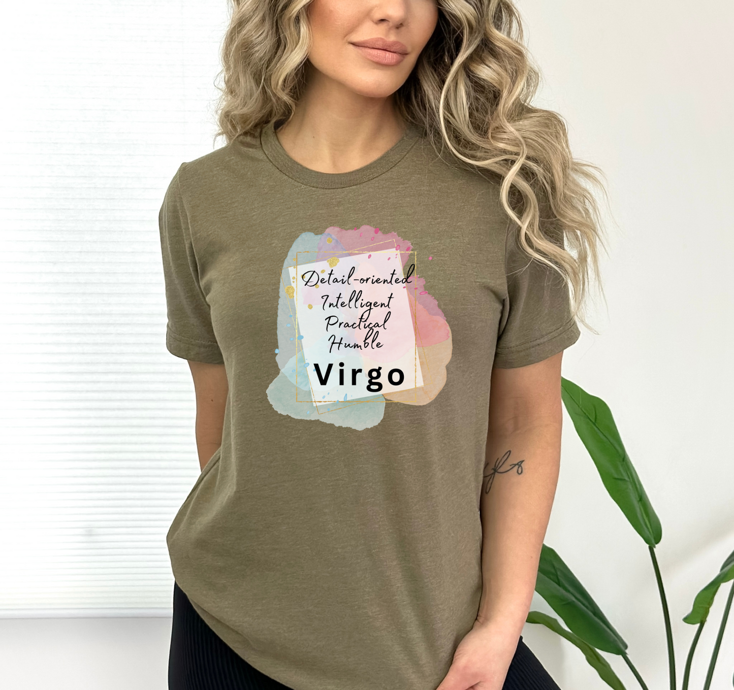 Heather Olive Virgo Shirt