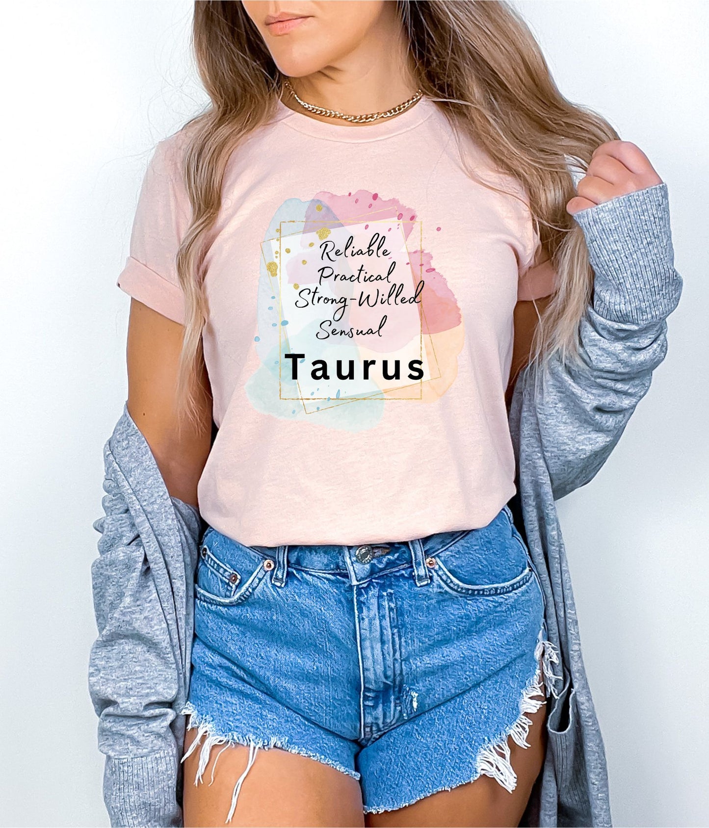 Heather Peach Taurus Shirt