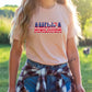 Iconic All-American Heather Peach T-Shirt