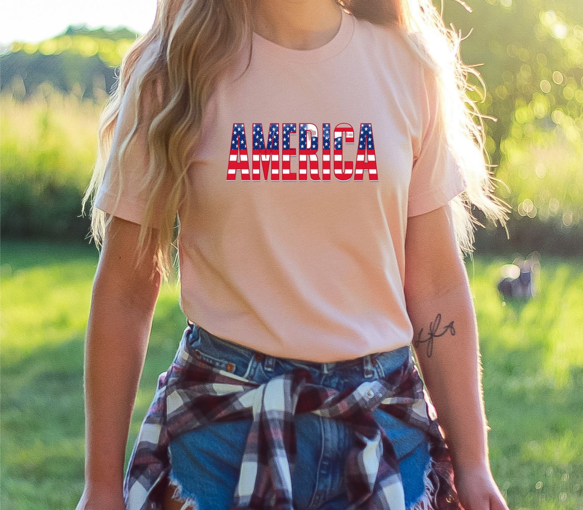 Iconic All-American Heather Peach T-Shirt