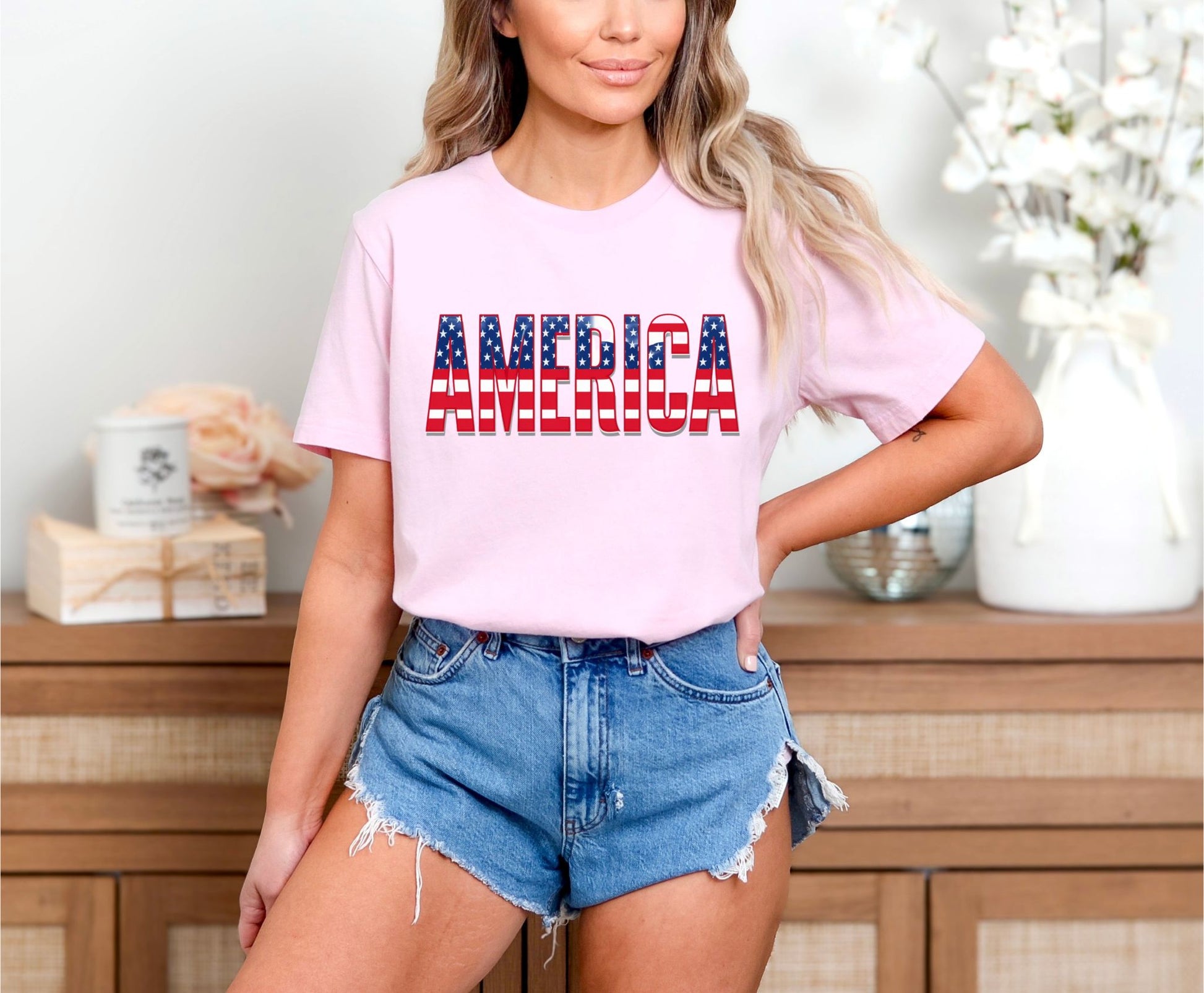 Iconic All-American Soft Pink T-Shirt