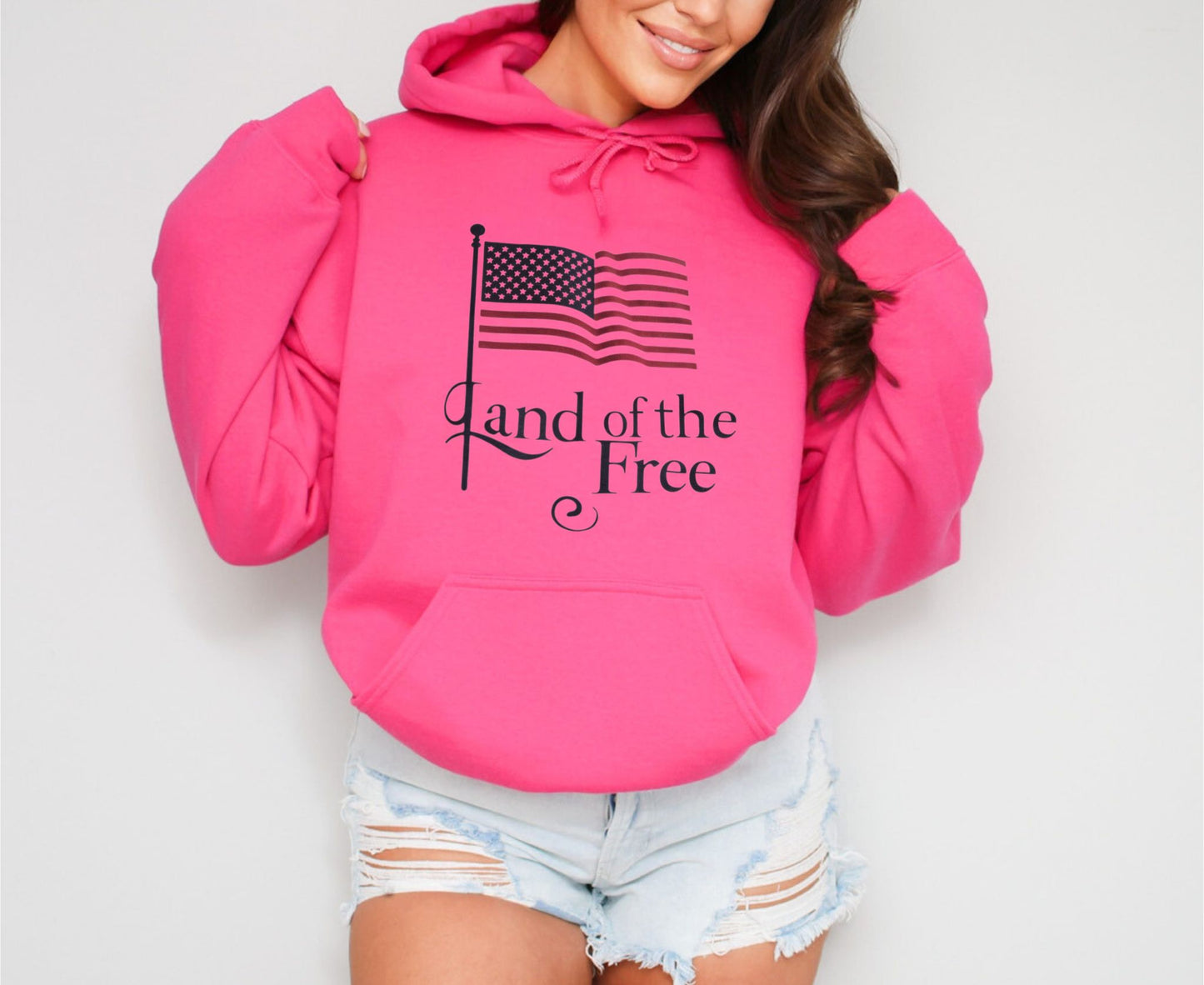 Land Of The Free Heliconia Hoodie