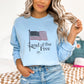 Land Of The Free Light Blue Sweatshirt 