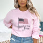 Land Of The Free Light Pink Sweatshirt 