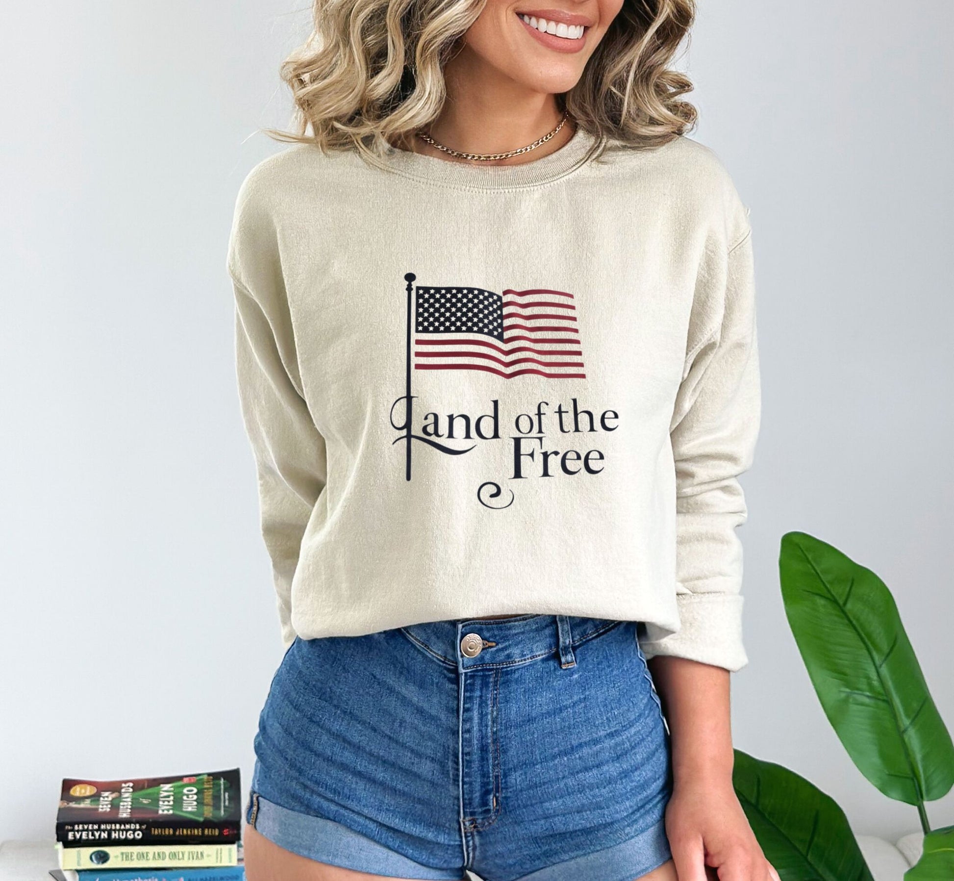 Land Of The Free Sand Sweatshirt 