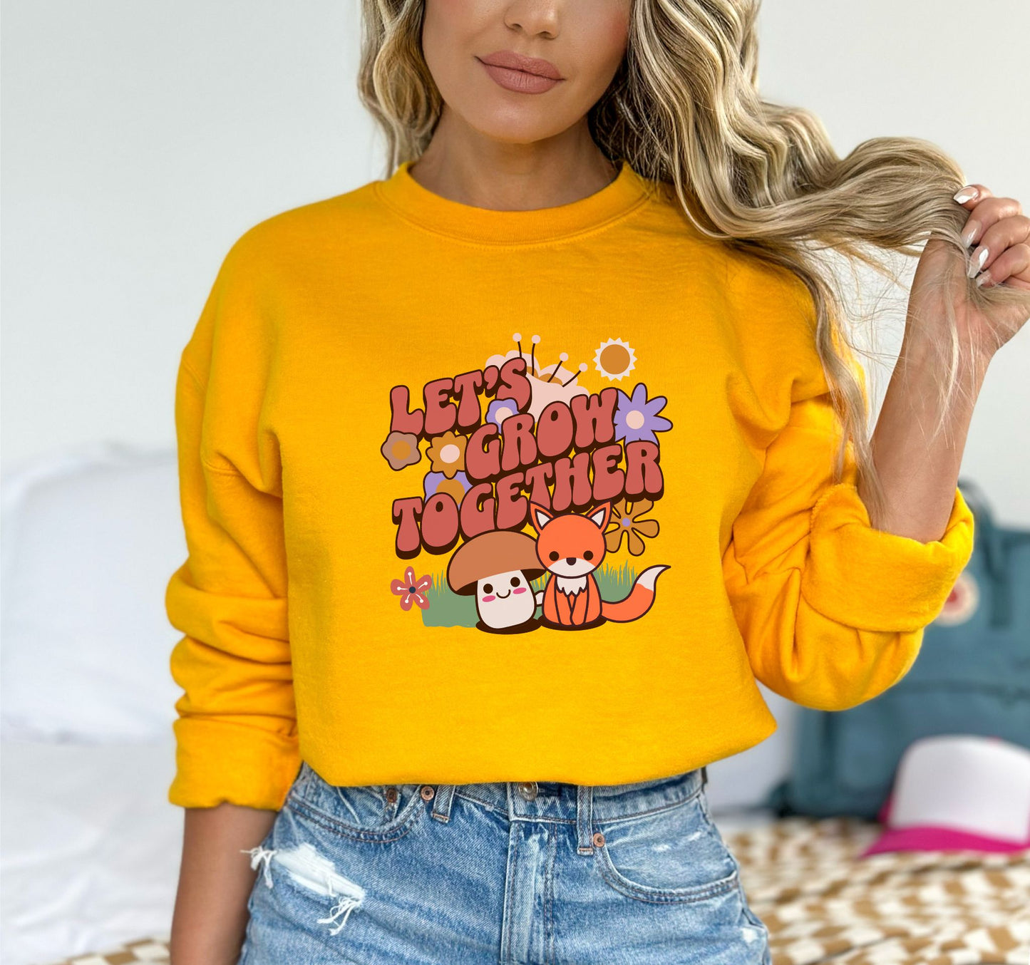 Let's Grow Together Gold Sweatshirt