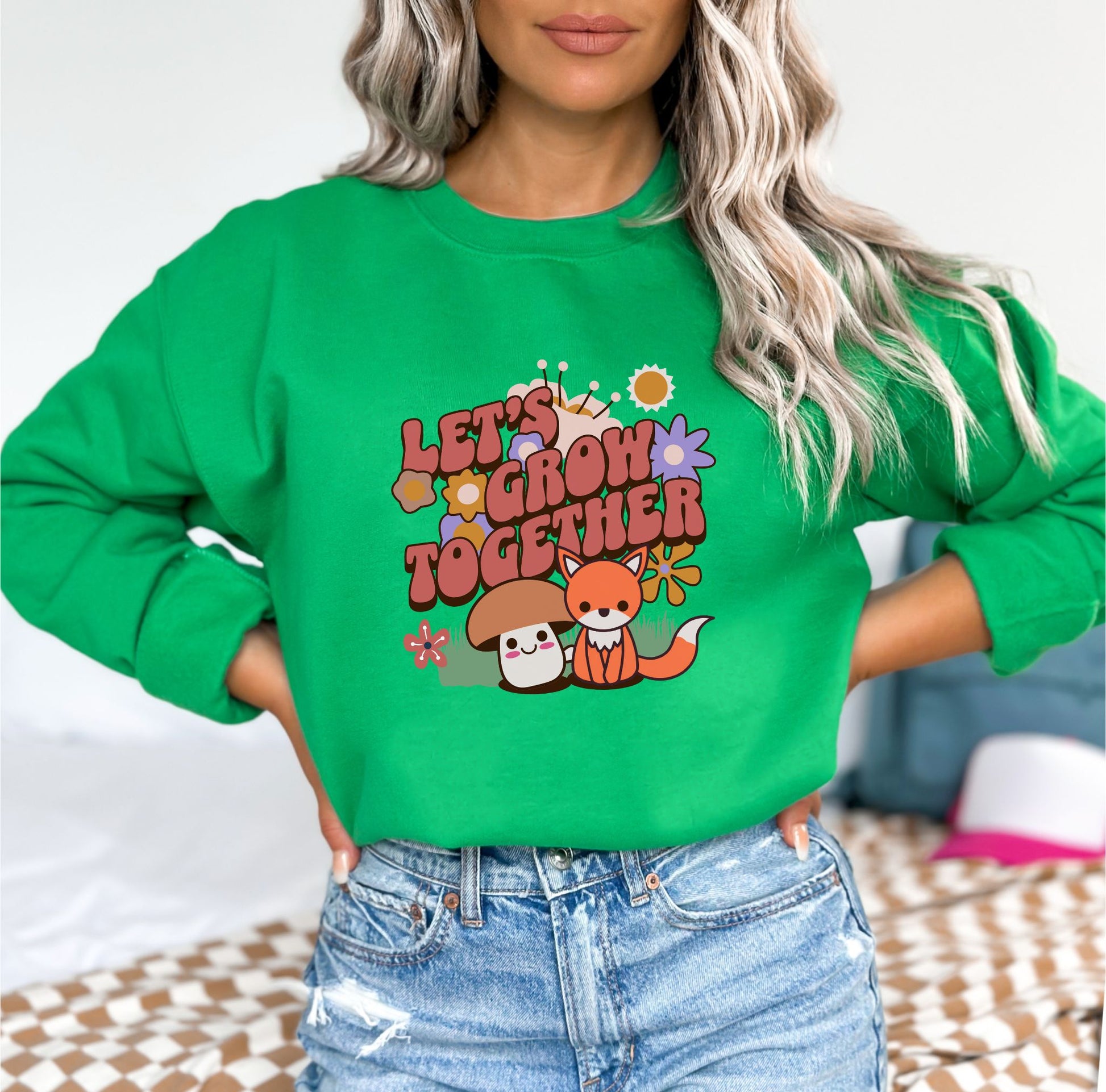 Let's Grow Together Irish Green Sweatshirt