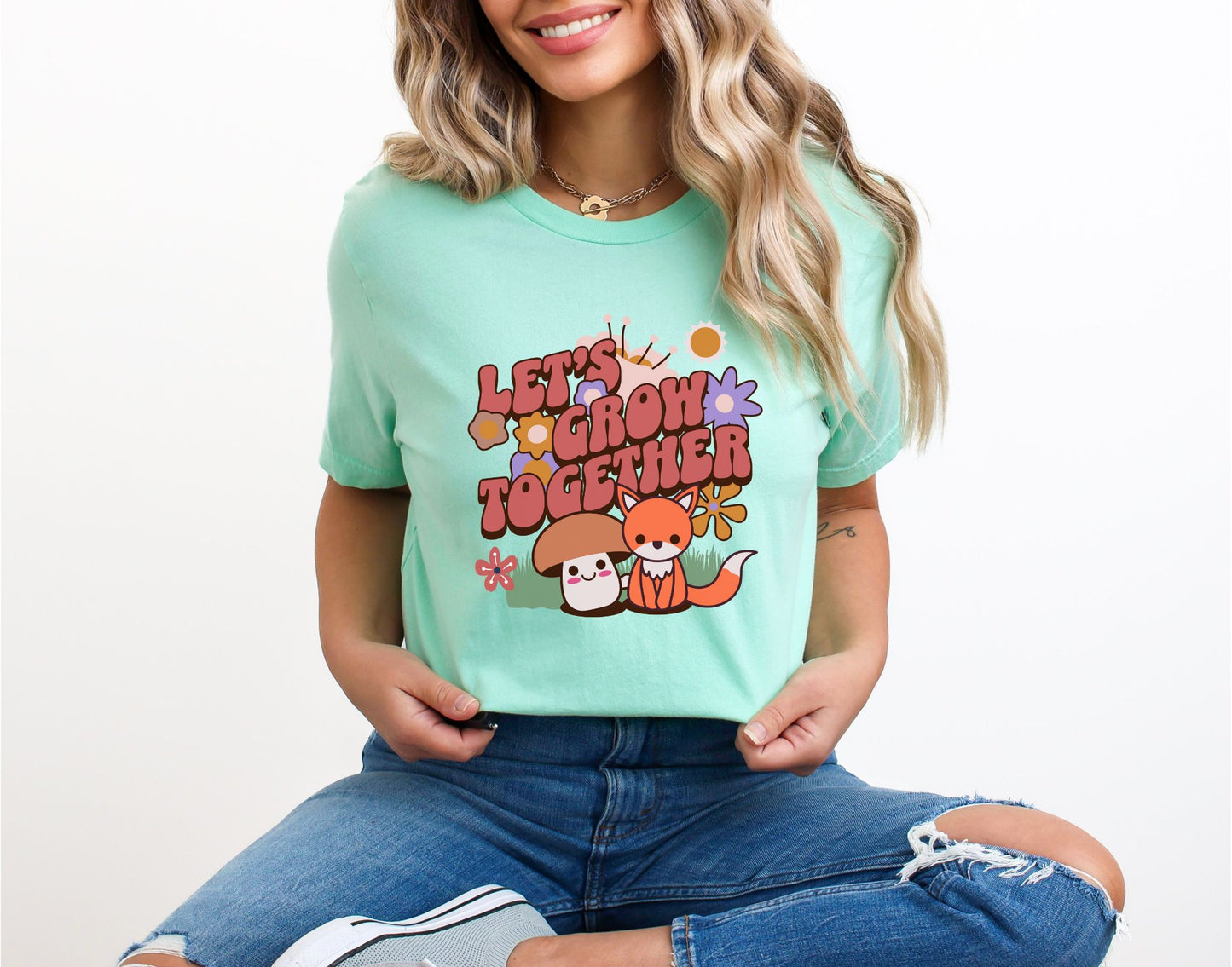 Let's Grow Together Mint T-Shirt