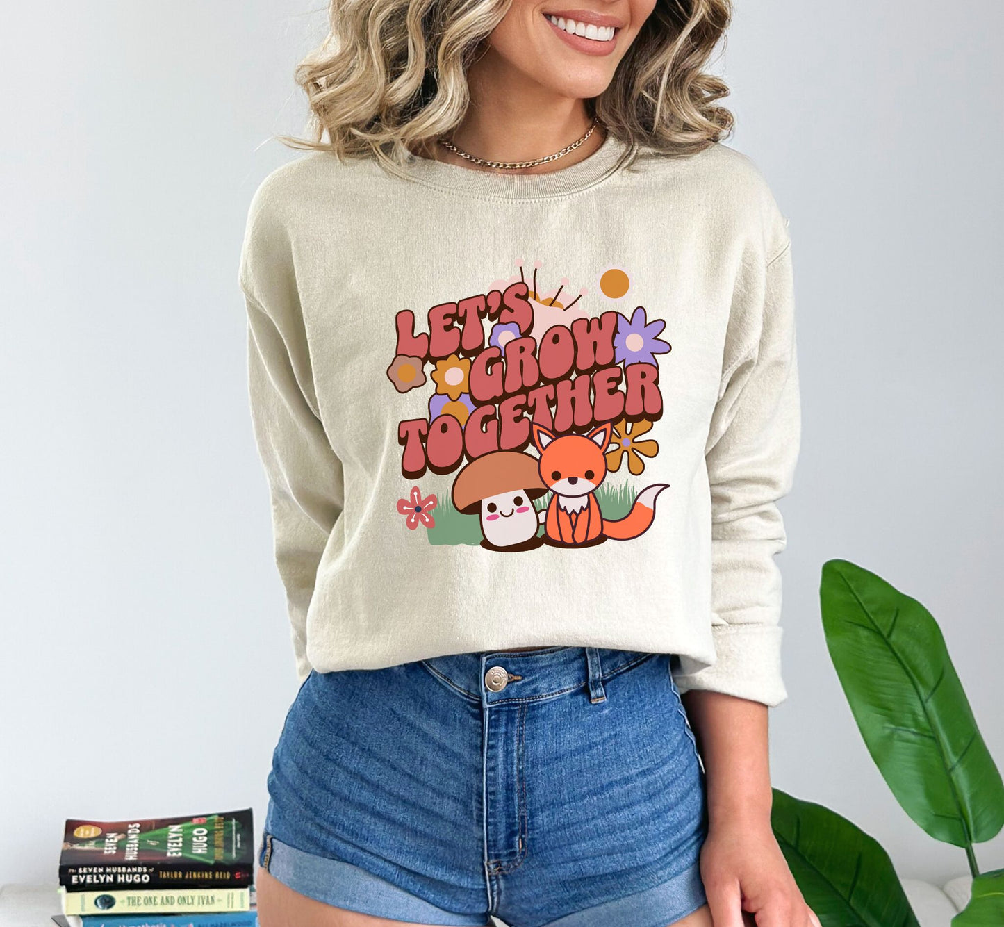 Let's Grow Together Sand Sweatshirt