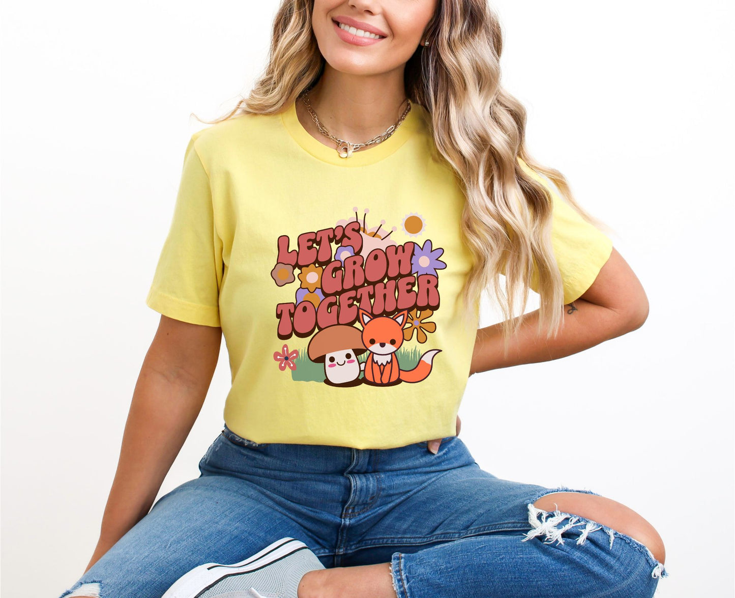 Let's Grow Together Yellow T-Shirt