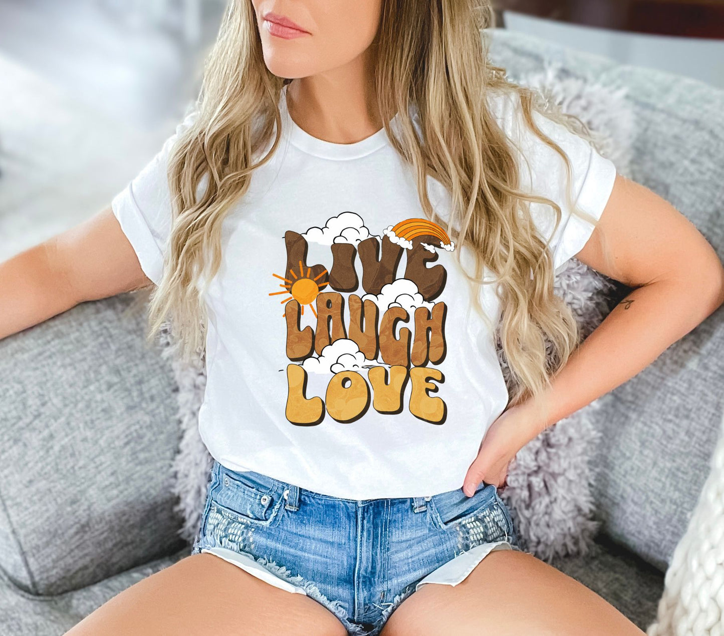 Live Laugh Love White T-Shirt