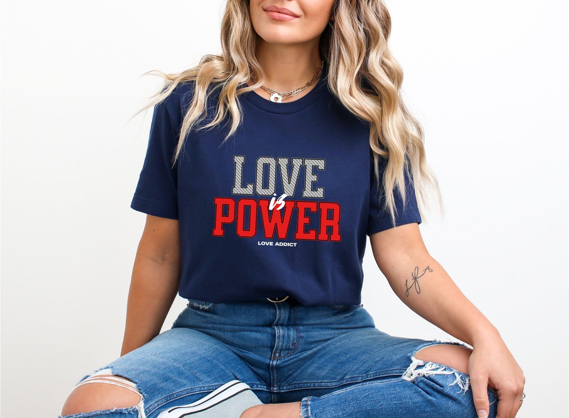 Love is Power Navy T-Shirt