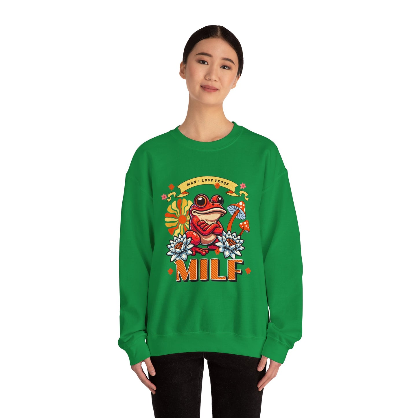 Man I Love Frogs Irish Green Sweatshirt