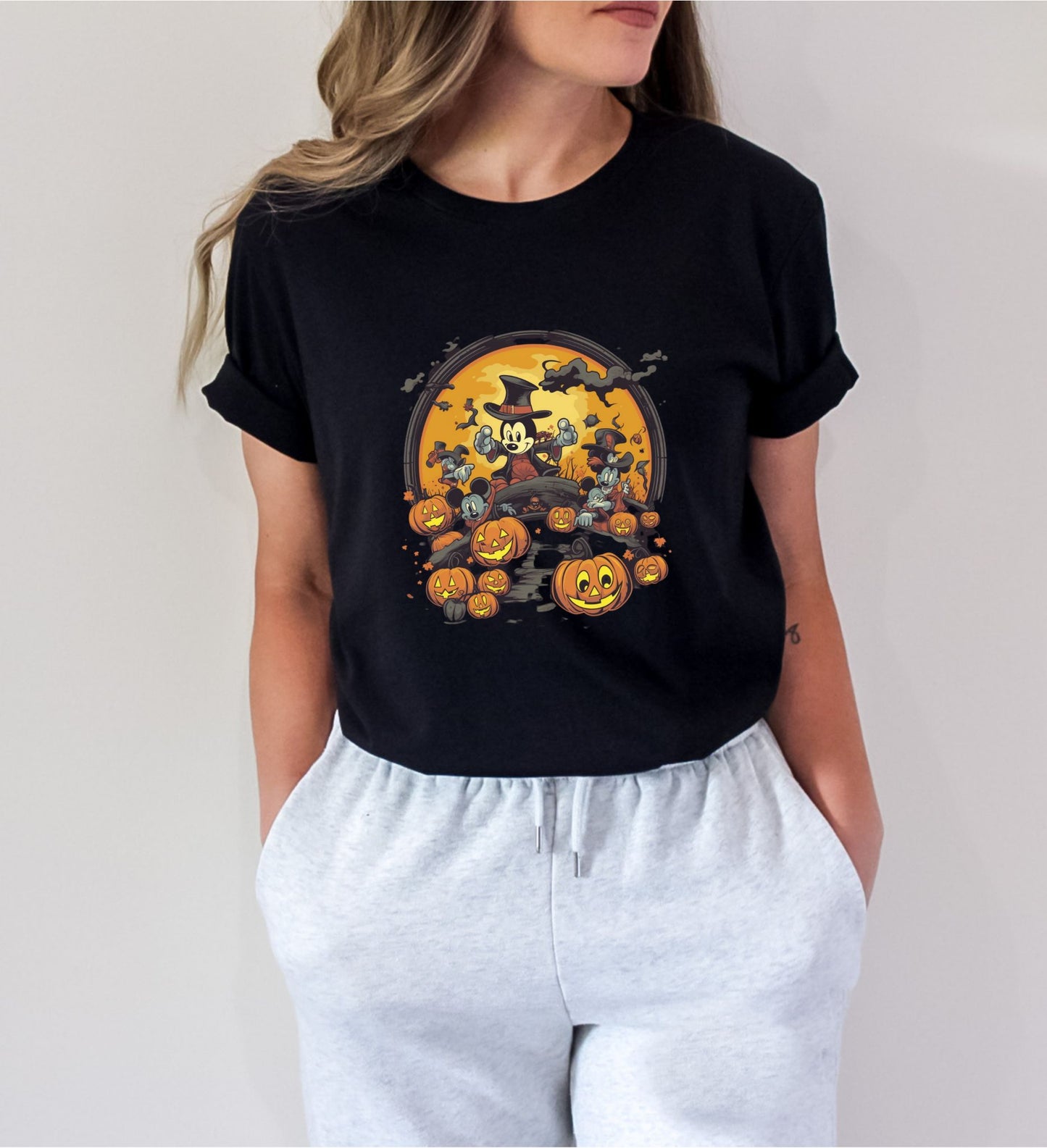 Mickey Mouse Halloween Black T-Shirt