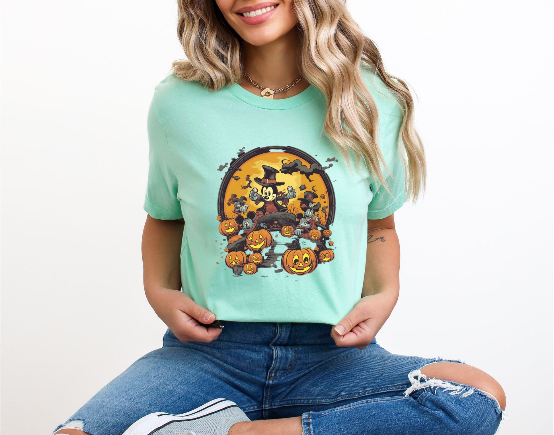 Mickey Mouse Halloween Mint T-Shirt